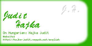 judit hajka business card
